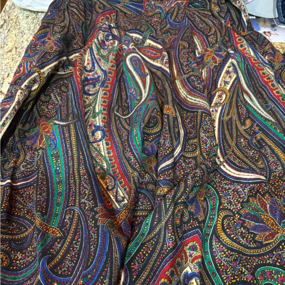Ralph Lauren vintage 80’s or 90’s Wool Paisley Maxi Skirt WMNS Sz 8